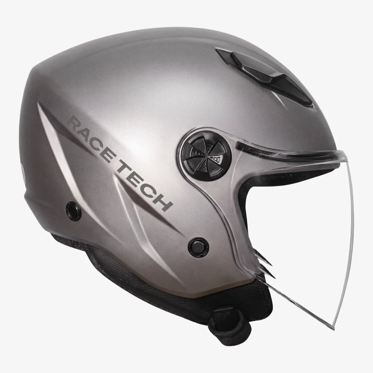 Capacete_Race_Tech_Aberto_Play_Monocolor_Fosco_Titânio