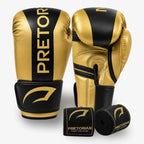 Kit_Luva_de_Boxe_e_Muay_Thai_Pretorian_Strike_Dourada