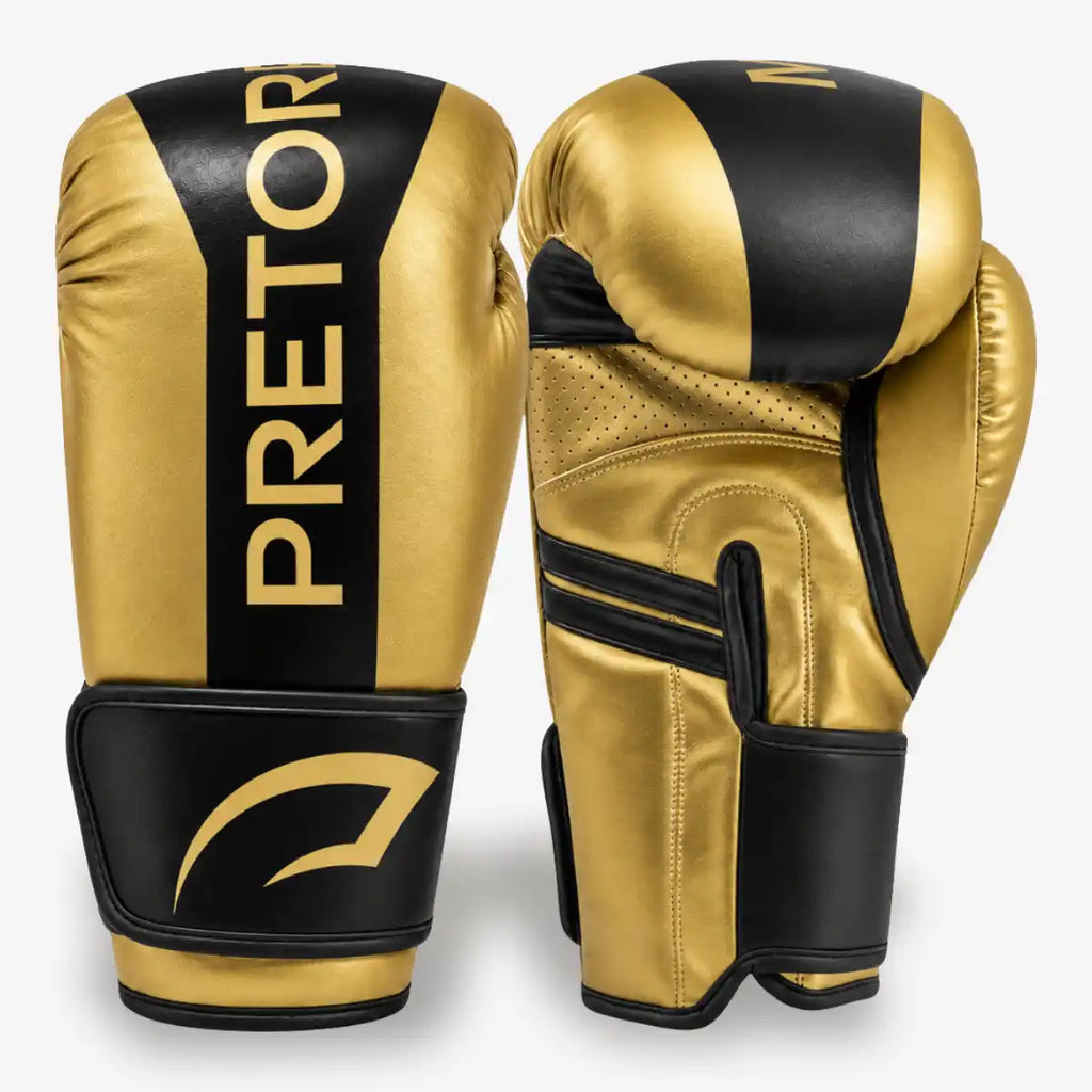 Kit_Luva_de_Boxe_e_Muay_Thai_Pretorian_Strike_Dourada