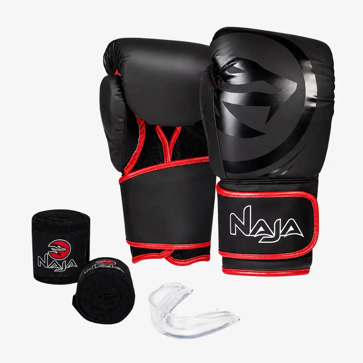 Kit_Luva_de_Boxe_e_Muay_Thai_Naja_Black_Line_Vermelha