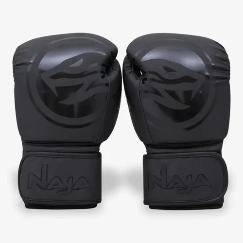 Kit Luva de Boxe e Muay Thai Naja Viper Preta
