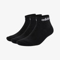 Kit_3_Pares_Meia_Adidas_Linear_Ankle_Cano_Médio_Preto
