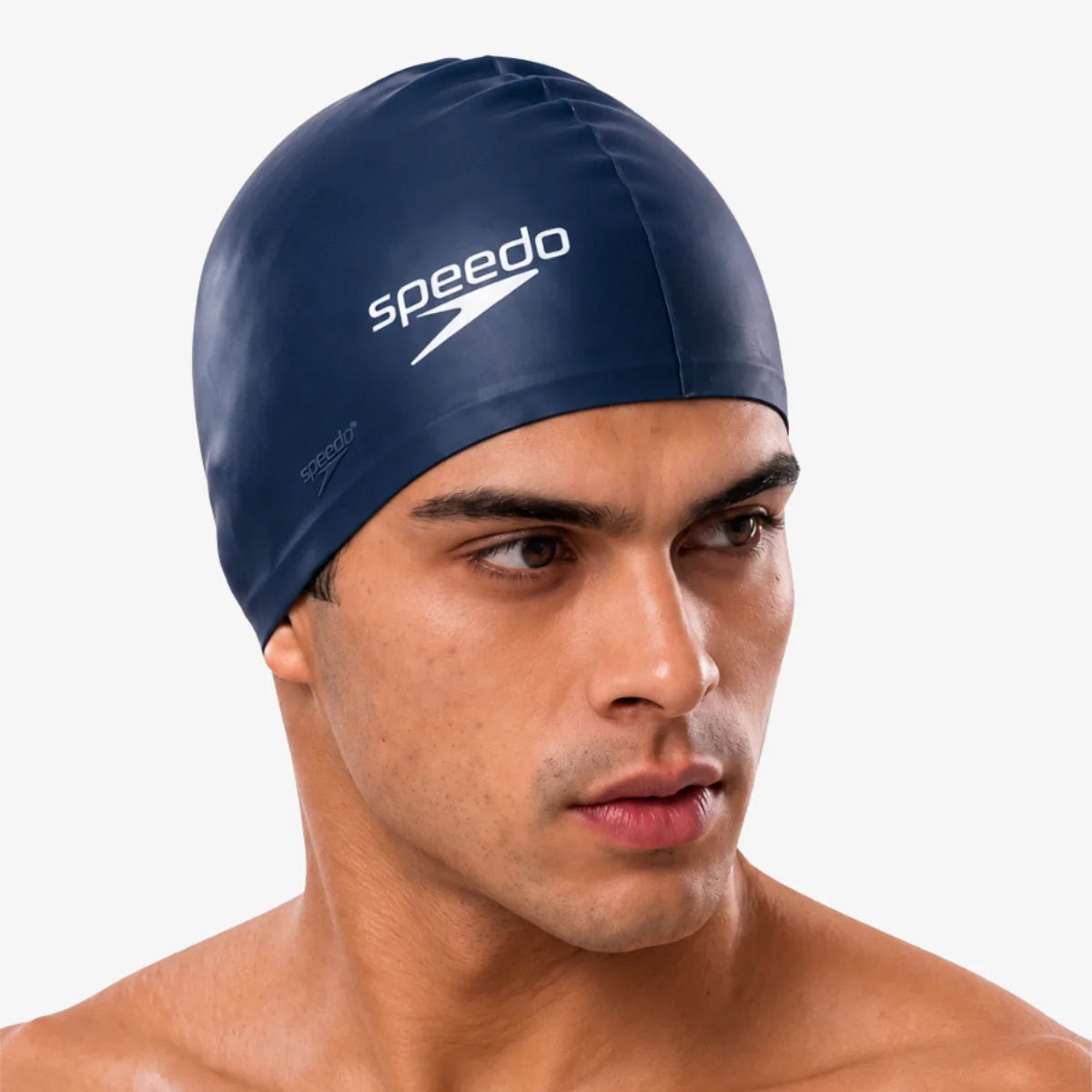 Touca_Para_Natação_Speedo_Silicone_Lisa_Azul