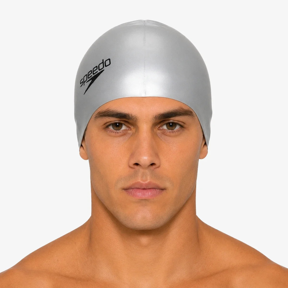 Touca_Para_Natação_Speedo_Silicone_Lisa_Cinza