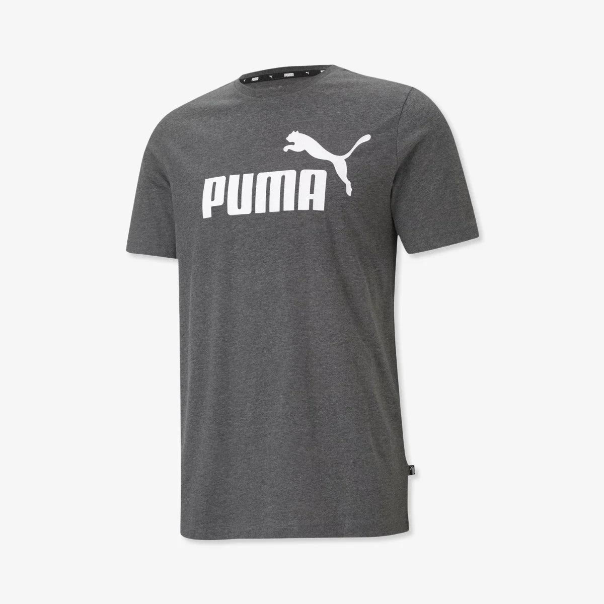 Camiseta_Casual_Puma_Masculina_Essential_Heather_Cinza