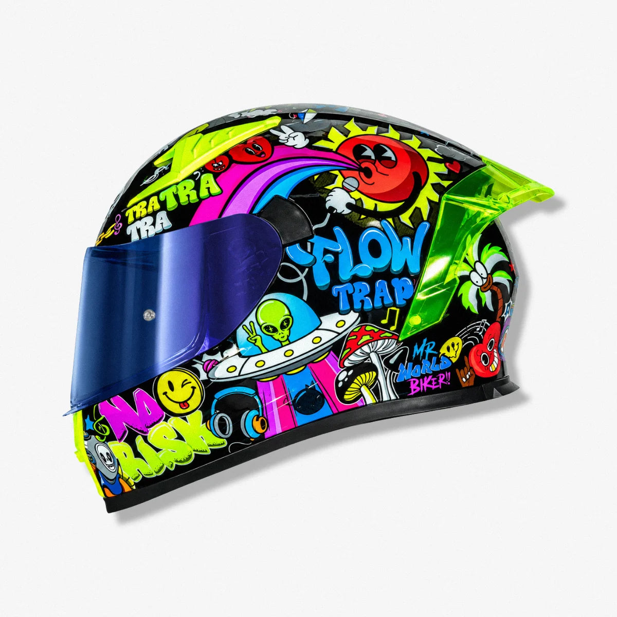 Capacete Norisk Fechado Flow Trap Preto