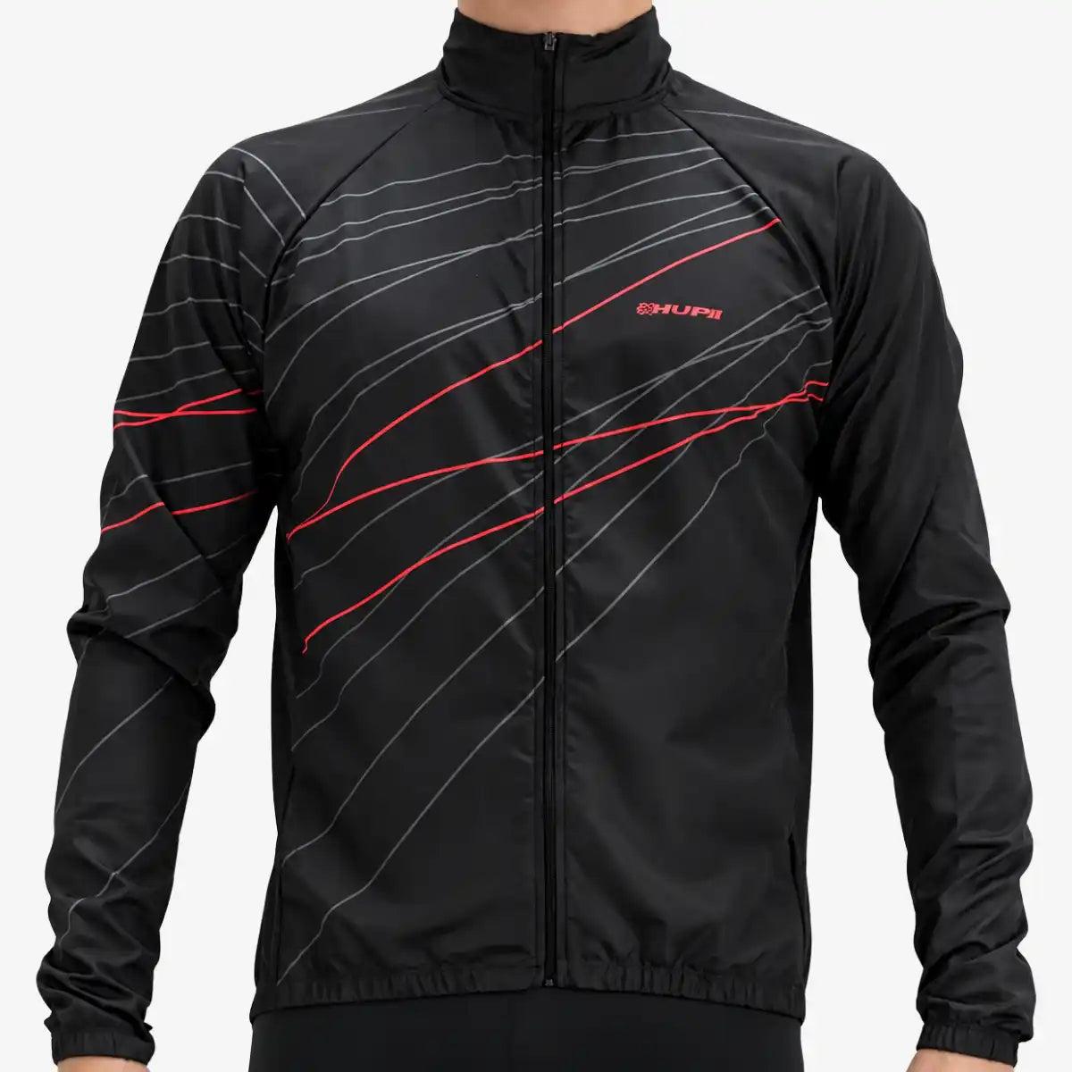 Jaqueta_Corta_Vento_Para_Corrida_Hupi_Lines_Preto