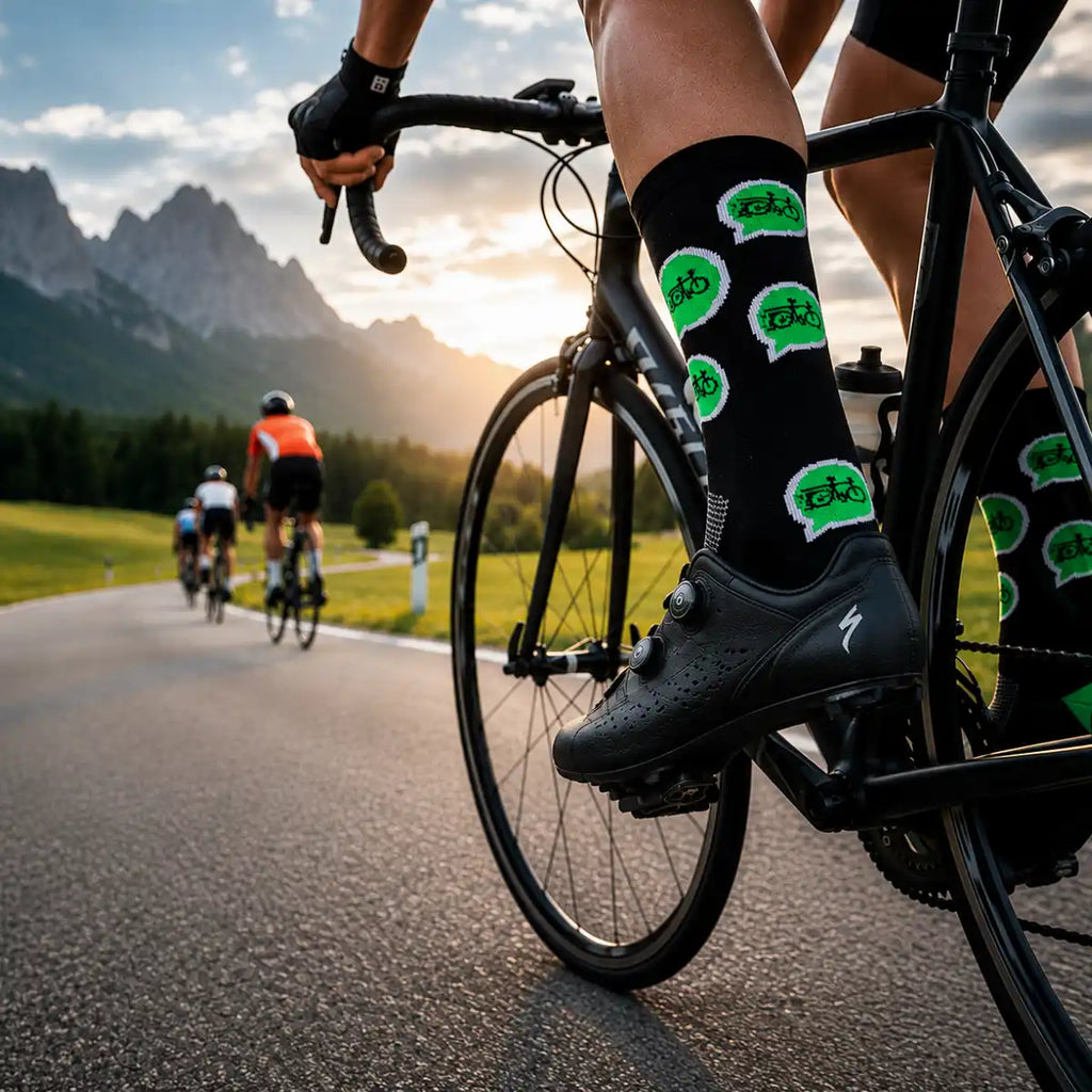 Meia_Para_Ciclismo_Hupi_Zap_Cano_Médio_Preta