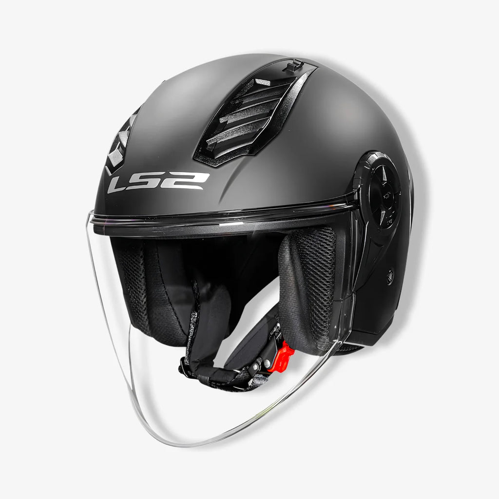Capacete_Ls2_Aberto_OF616_S_Airflow_II_Monocolor_Fosco_Preto