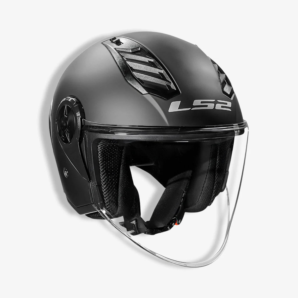 Capacete_Ls2_Aberto_OF616_S_Airflow_II_Monocolor_Fosco_Preto