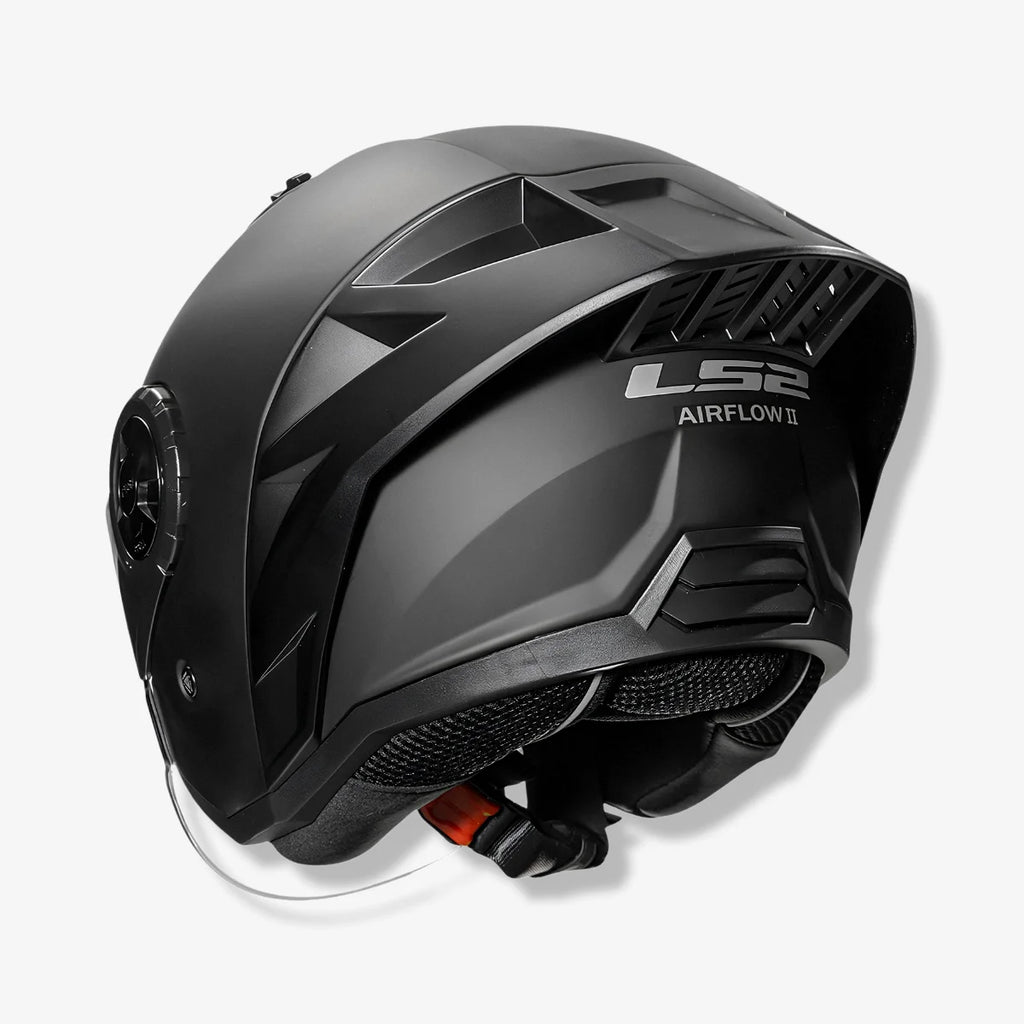 Capacete_Ls2_Aberto_OF616_S_Airflow_II_Monocolor_Fosco_Preto