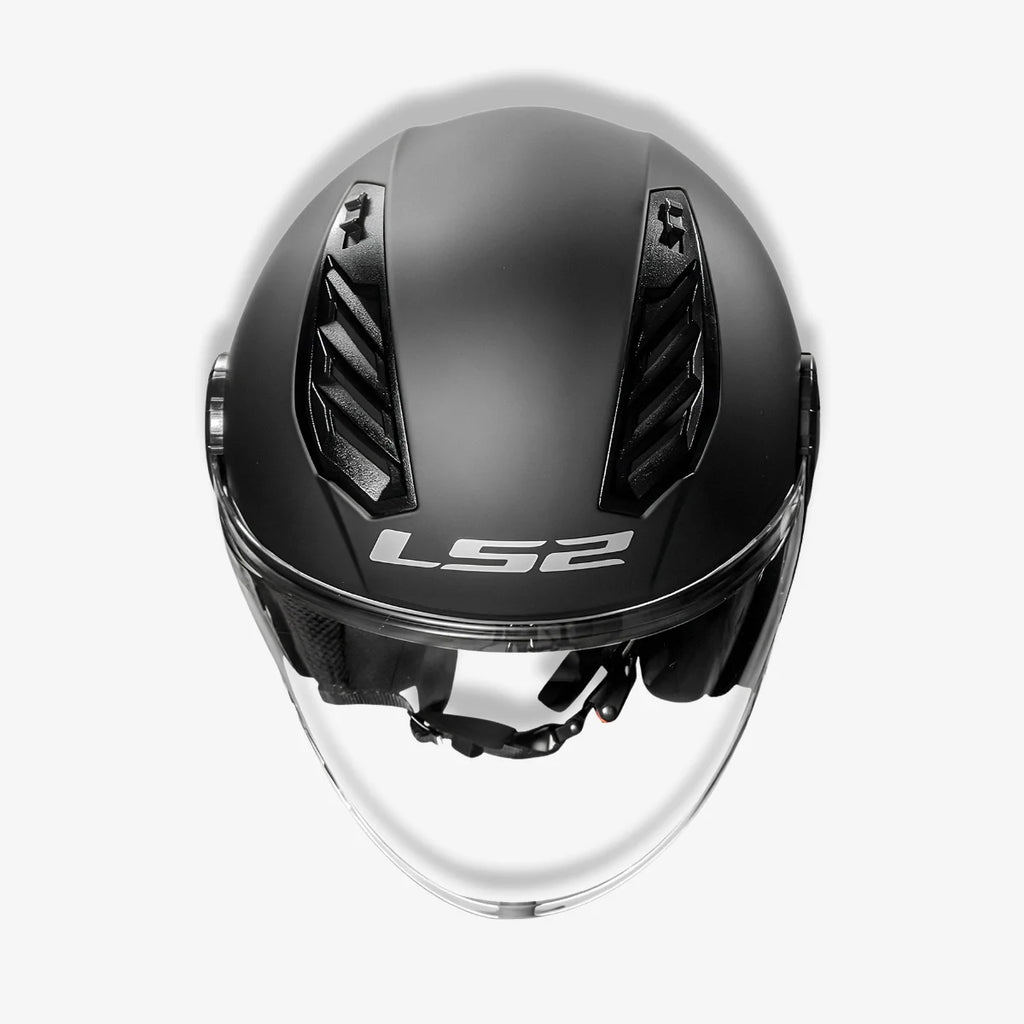 Capacete_Ls2_Aberto_OF616_S_Airflow_II_Monocolor_Fosco_Preto
