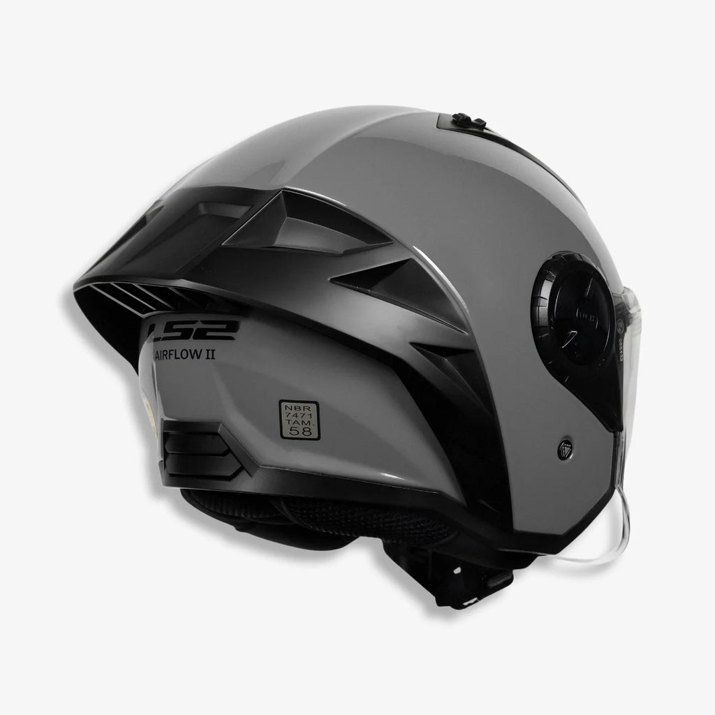 Capacete_Ls2_Aberto_OF616_S_Airflow_II_Monocolor_Cinza