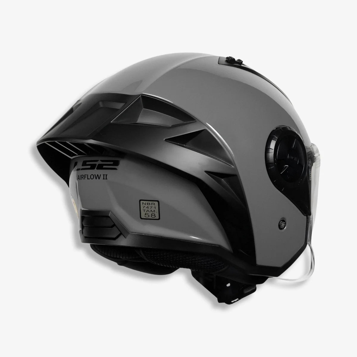 Capacete_Ls2_Aberto_OF616_S_Airflow_II_Monocolor_Cinza