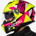 Capacete Ls2 Fechado Stream II FF808 Tiger Aldeguer Rosa