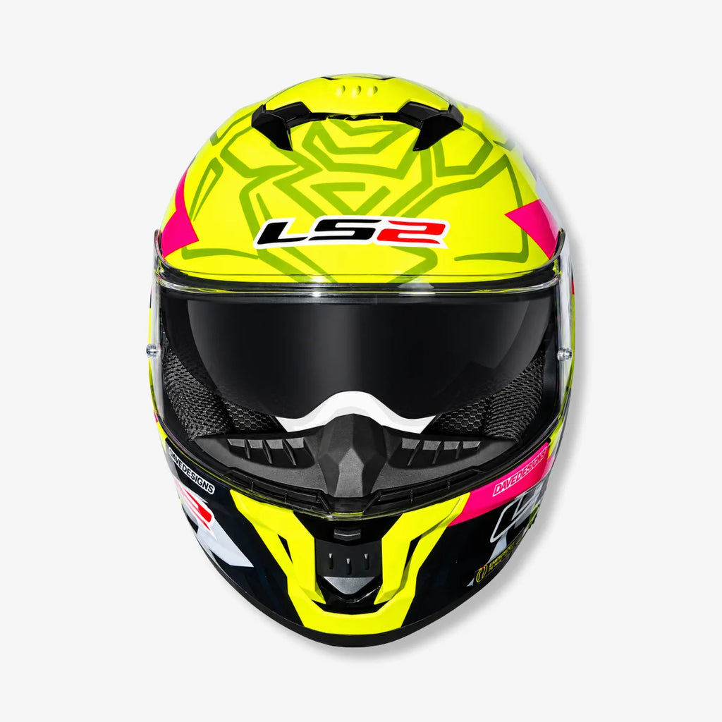 Capacete Ls2 Fechado Stream II FF808 Tiger Aldeguer Rosa