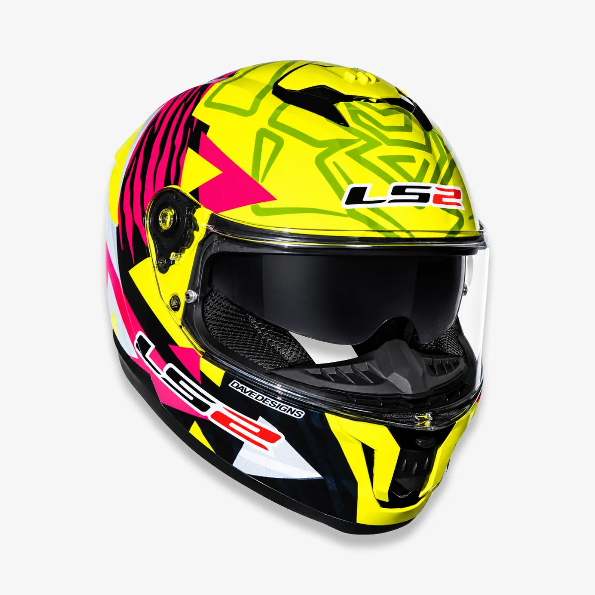 Capacete Ls2 Fechado Stream II FF808 Tiger Aldeguer Rosa