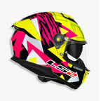 Capacete Ls2 Fechado Stream II FF808 Tiger Aldeguer Rosa