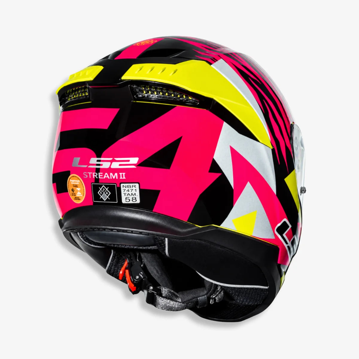 Capacete Ls2 Fechado Stream II FF808 Tiger Aldeguer Rosa