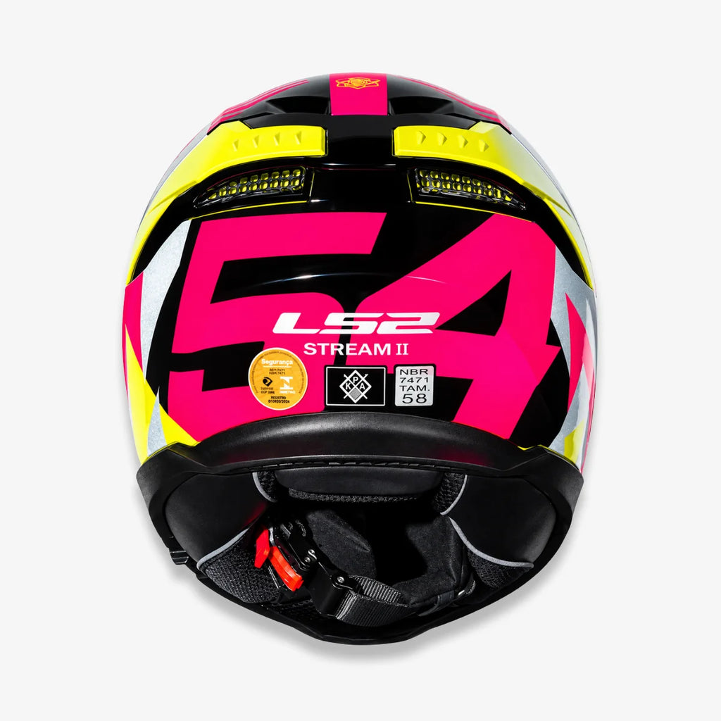 Capacete Ls2 Fechado Stream II FF808 Tiger Aldeguer Rosa