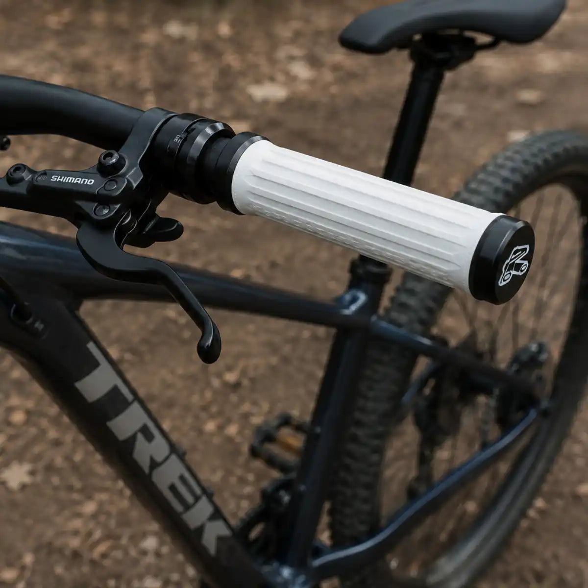 Manopla para Bike Traction Lock-on Soft Cinza Claro