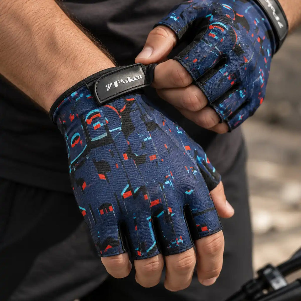Luva_Bike_Poker_Antishock_Energy_Dedo_Curto_Azul_Marinho