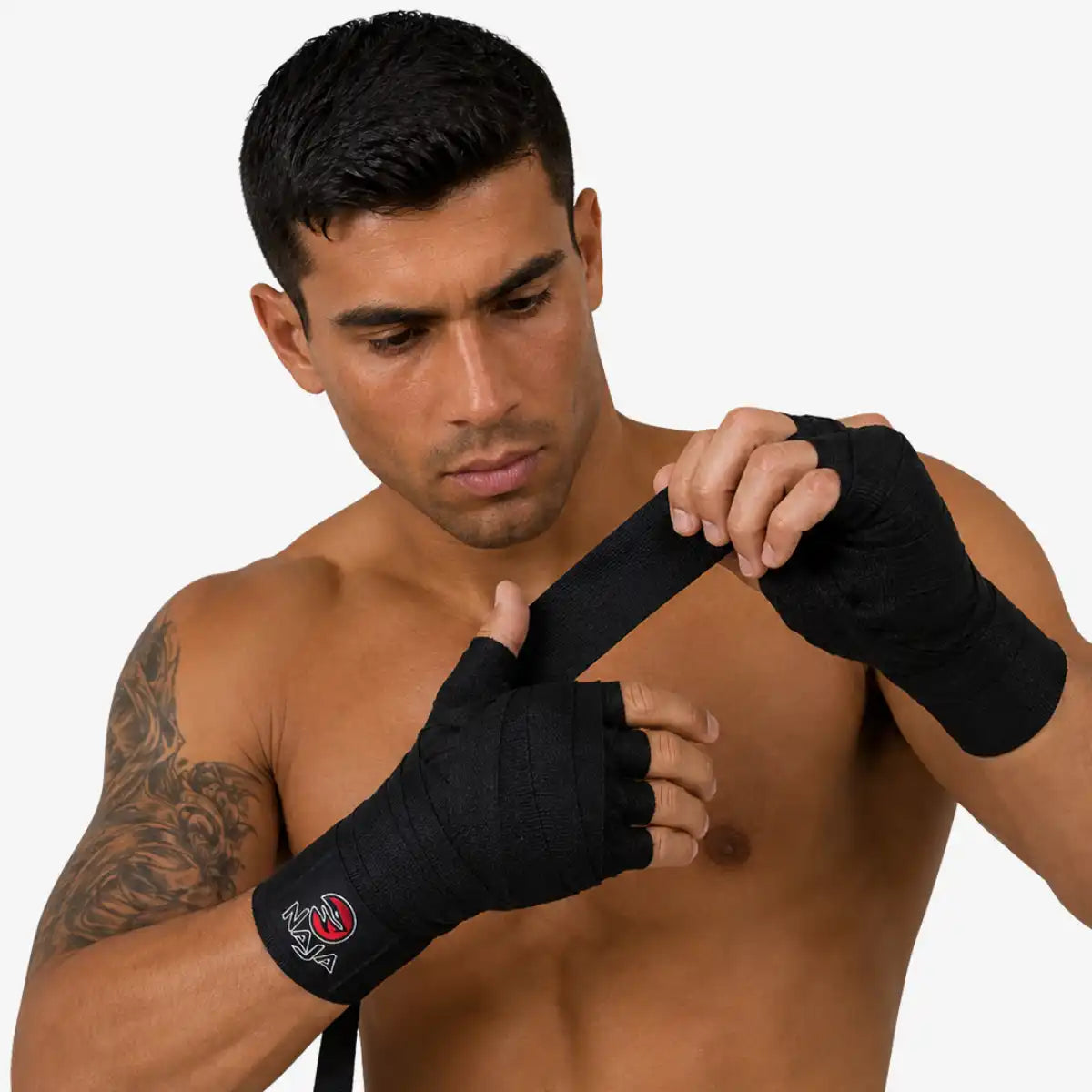 Kit_Luva_de_Boxe_e_Muay_Thai_Naja_Black_Line_Dourada