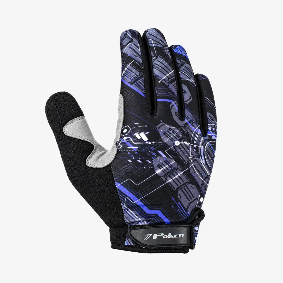 Luva_Bike_Poker_Antishock_Dedo_Longo_Preto