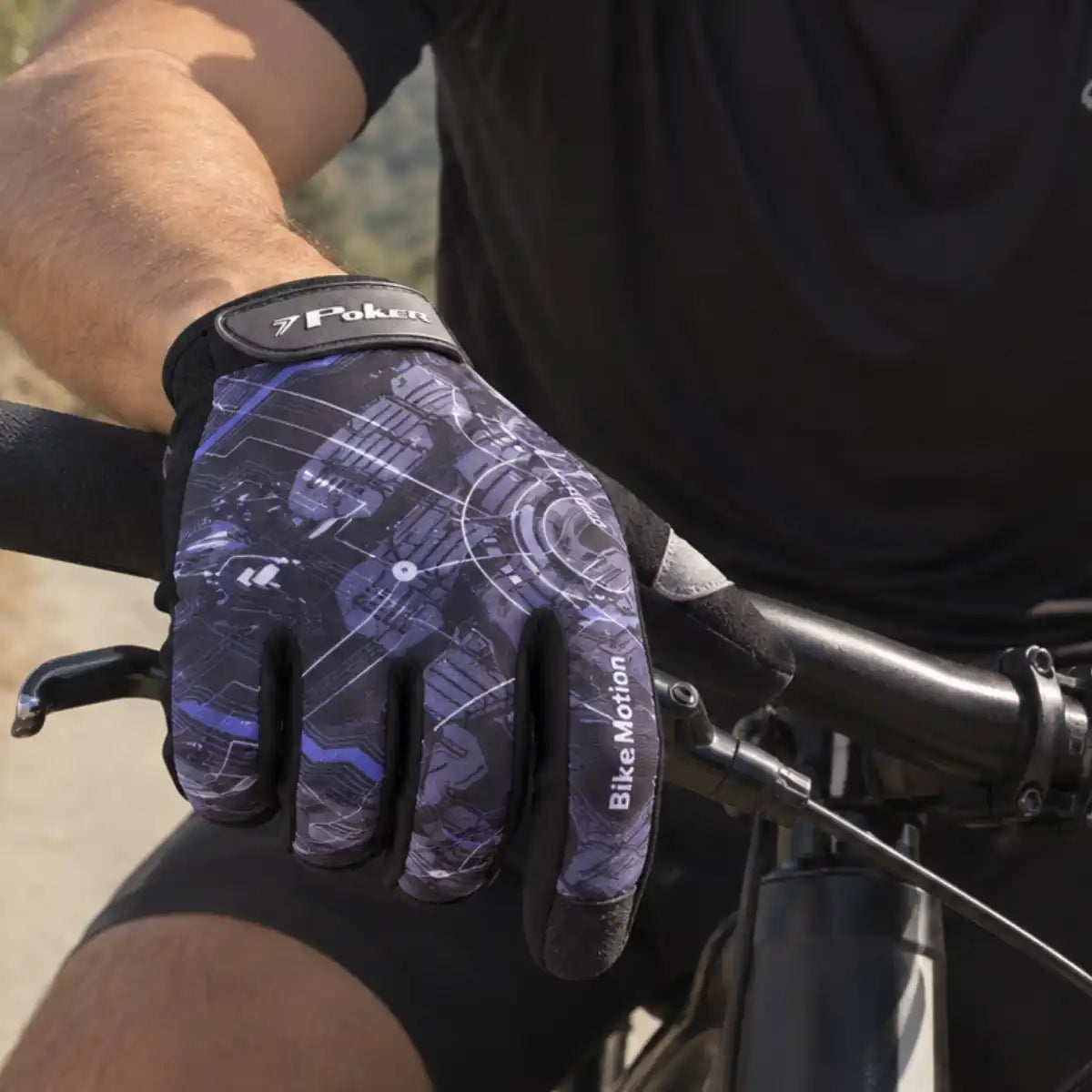 Luva_Bike_Poker_Antishock_Dedo_Longo_Preto