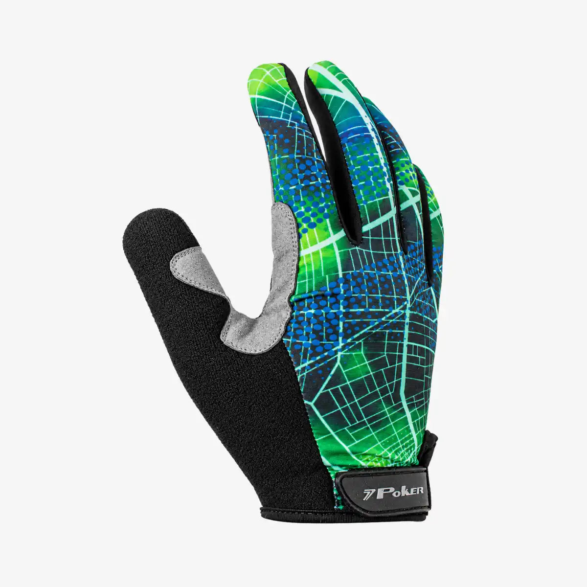 Luva_Bike_Poker_Antishock_Dedo_Longo_Verde