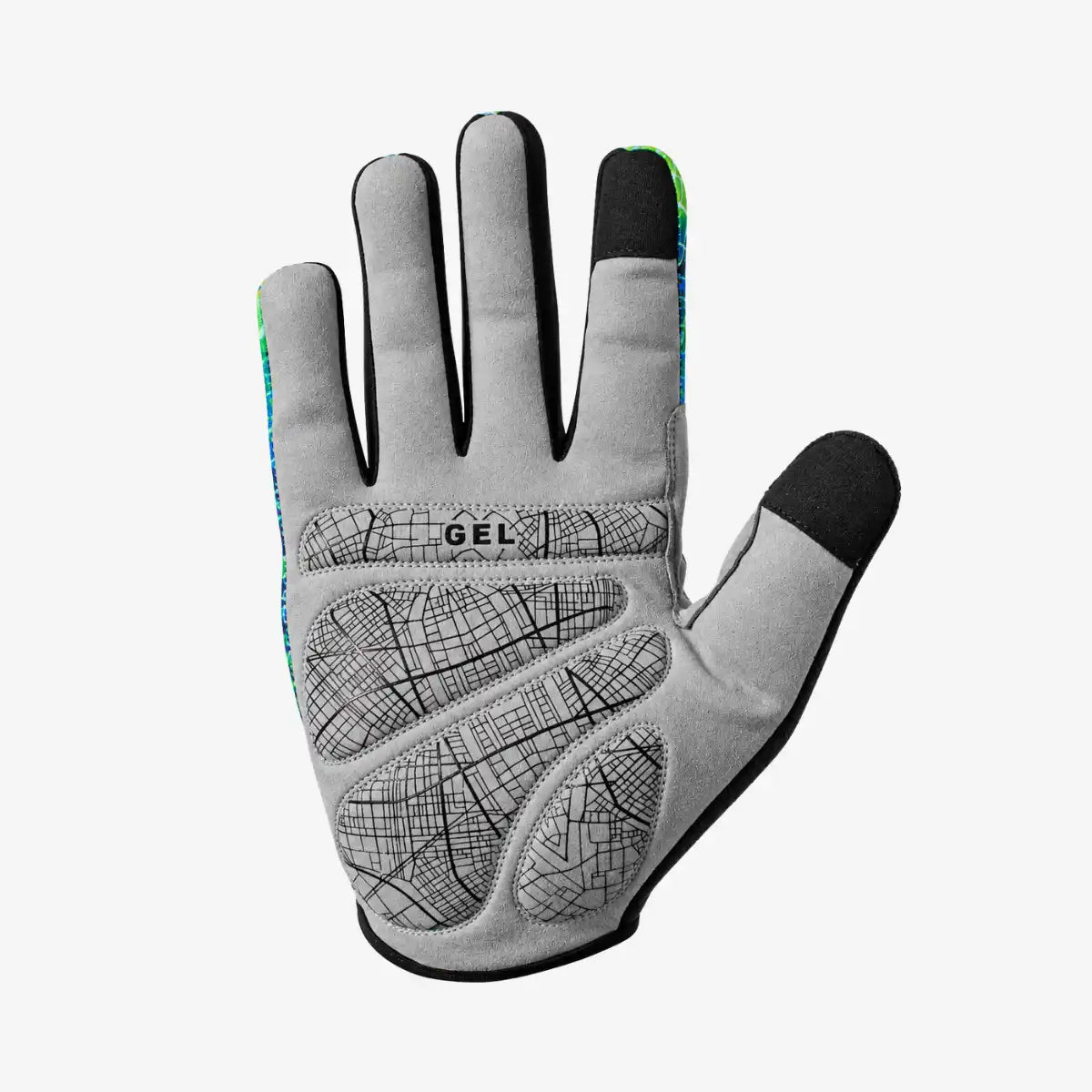 Luva_Bike_Poker_Antishock_Dedo_Longo_Verde