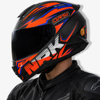 Capacete Norisk Fechado Razor Ghost Fosco Laranja