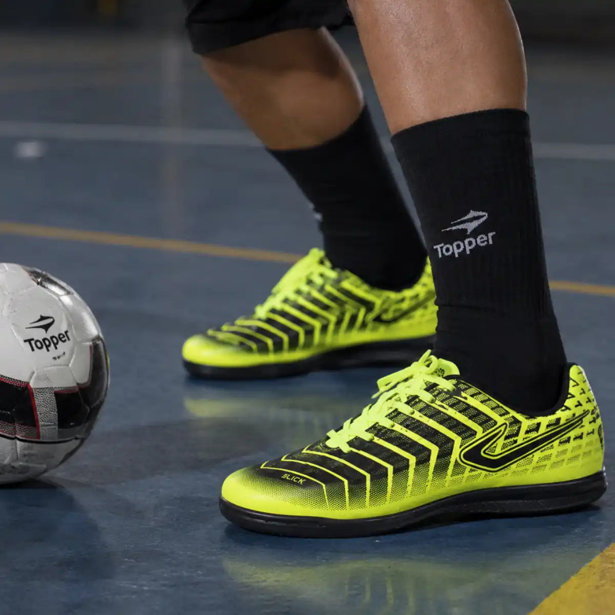 Chuteira_De_Futsal_Topper_Slick_Amarela