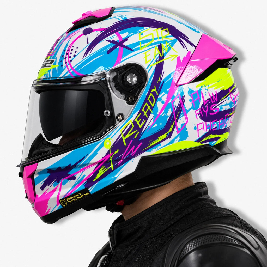 Capacete_Ls2_Fechado_Stream_II_FF808_Scratches_Fosco_Rosa