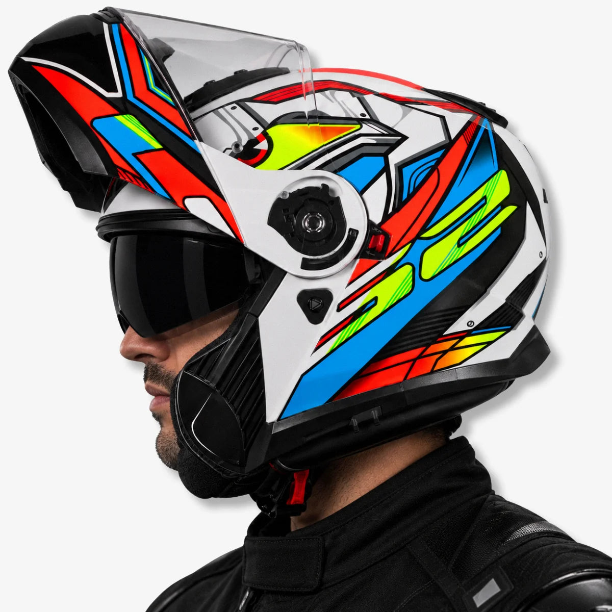 Capacete_Ls2_Fechado_FF908_Strobe_II_Xdron_Laranja