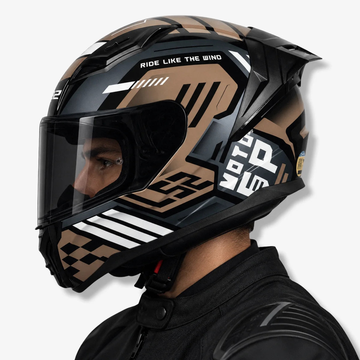 Capacete Ls2 Fechado FF810 Vigo Keduo Marrom