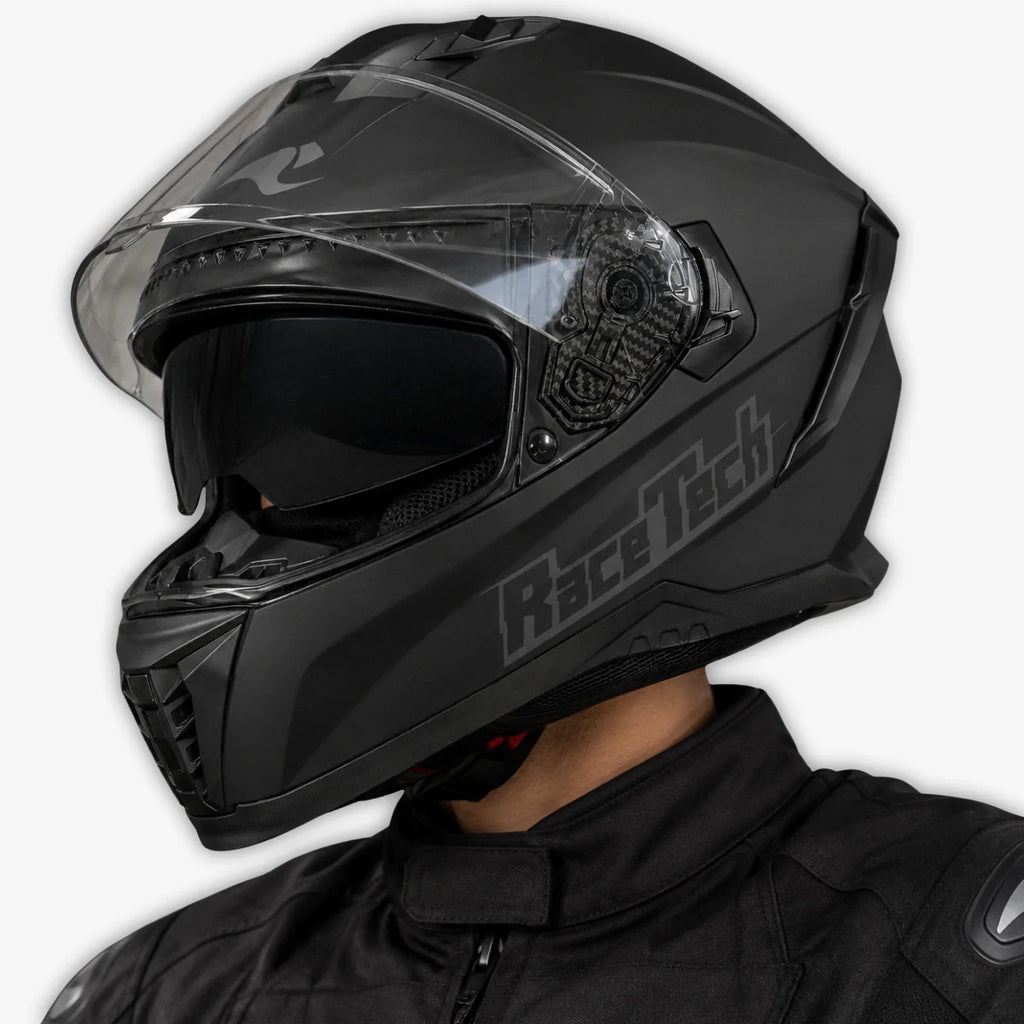 Capacete_Race_Tech_Fechado_Volt_Monocolor_Fosco_Preto