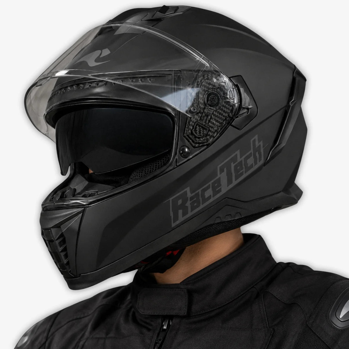 Capacete_Race_Tech_Fechado_Volt_Monocolor_Fosco_Preto