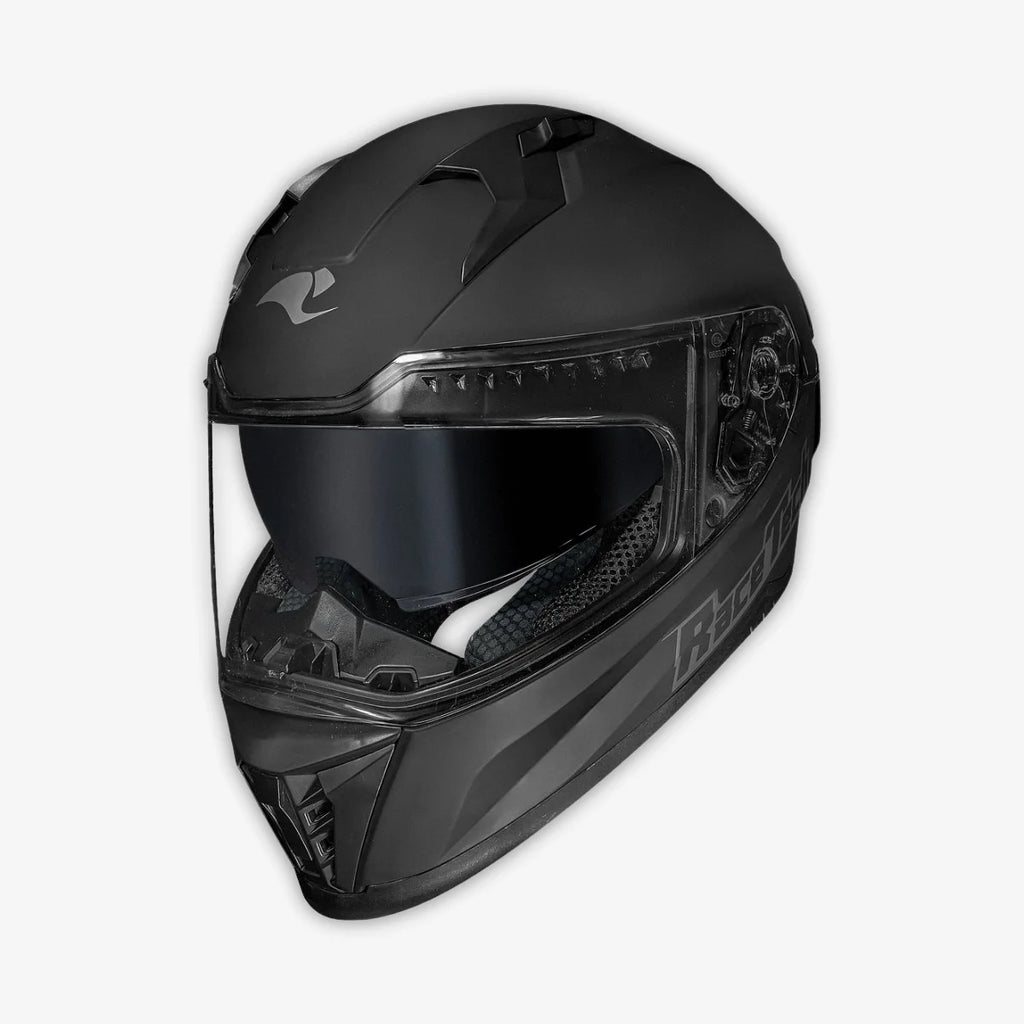Capacete_Race_Tech_Fechado_Volt_Monocolor_Fosco_Preto